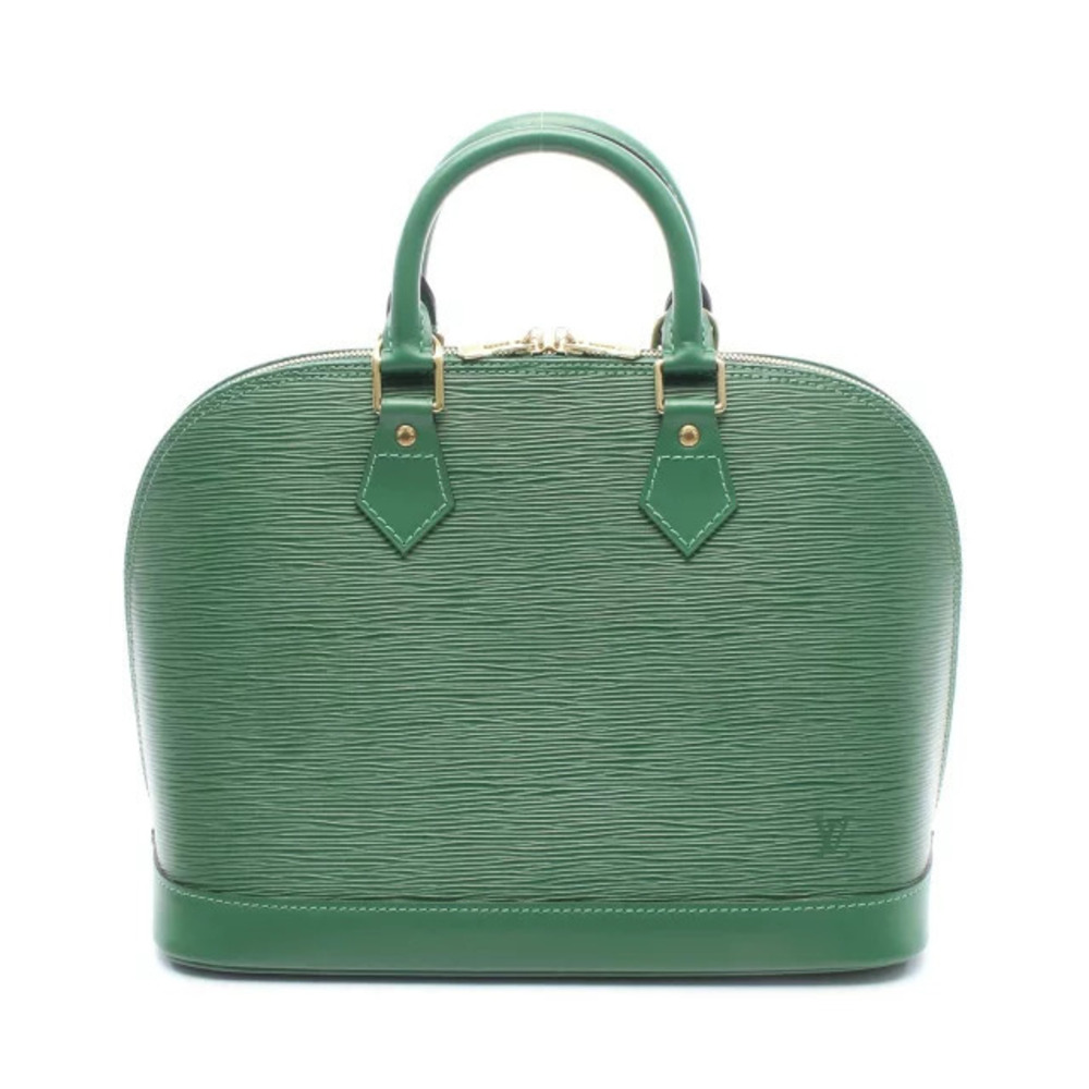 Louis Vuitton Alma handbag leather Epi green